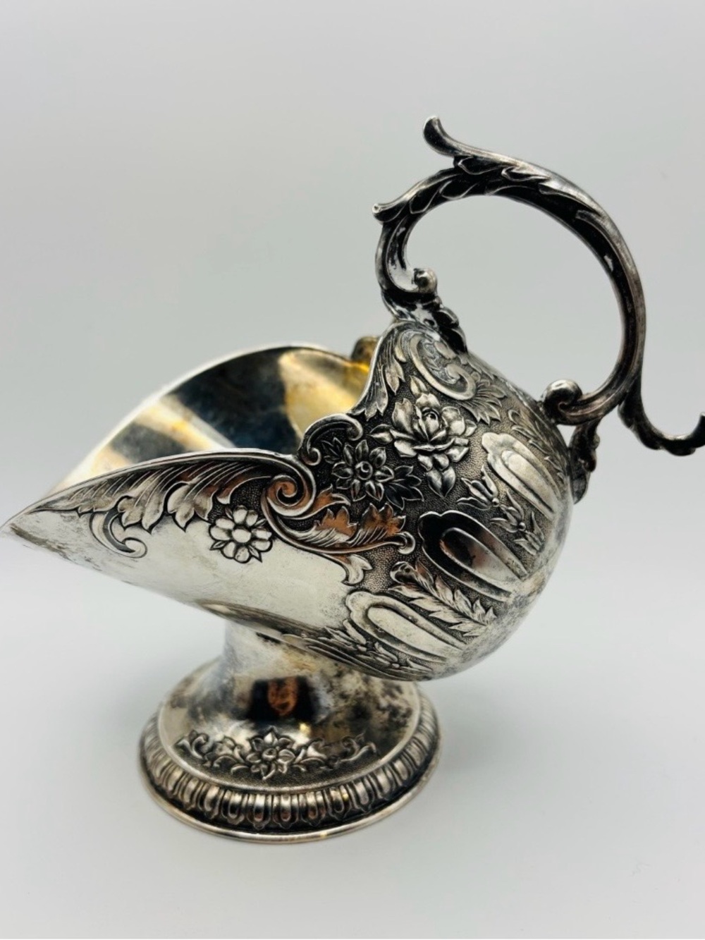 Vtg EP Zinc Sugar Scuttle – Decorative Victorian-Style Tableware